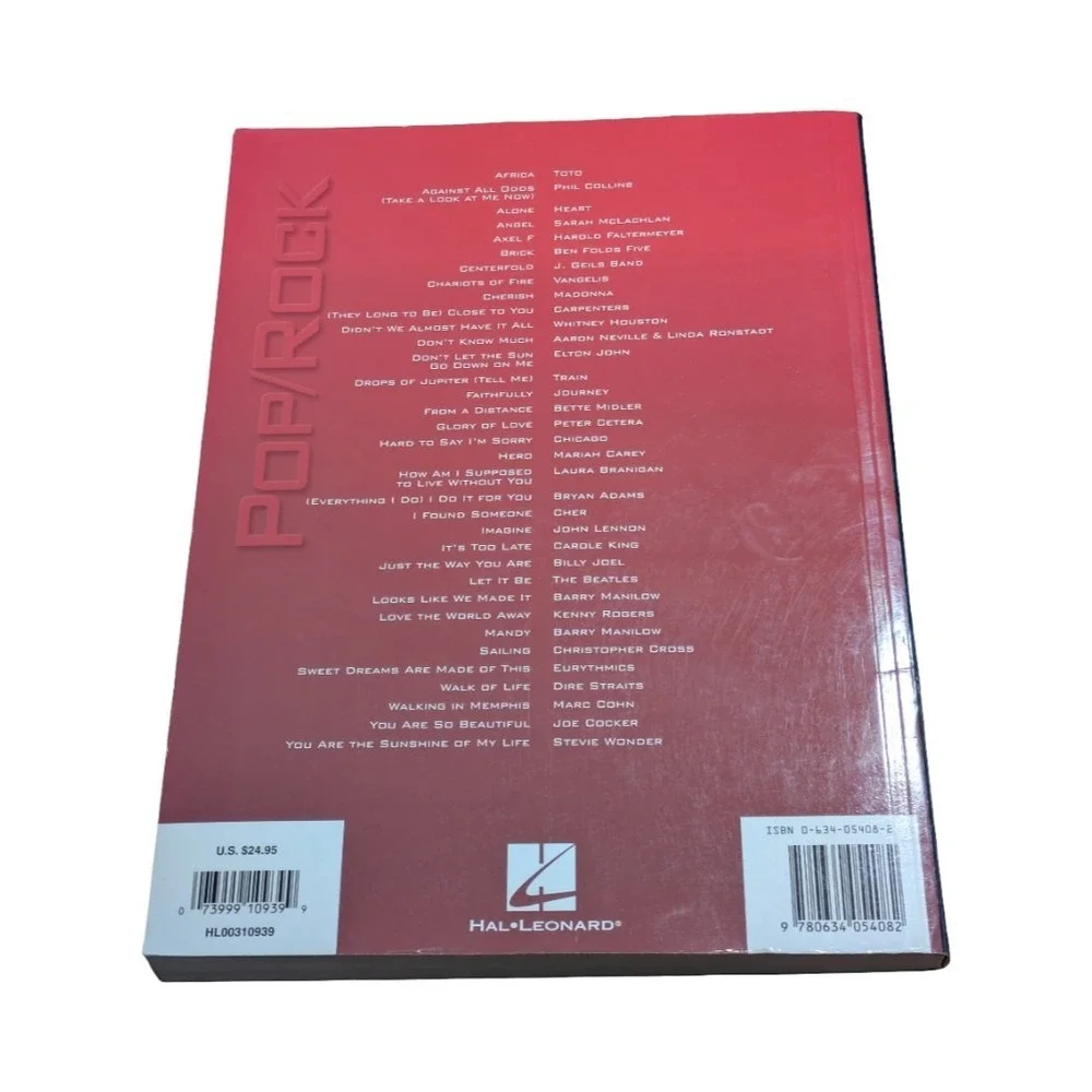 Hal Leonard Pop/Rock note to note Keyboard Transcriptions